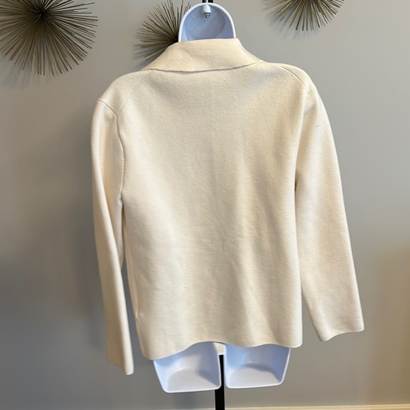 Jcrew Elegant Cream Women's Sweater Blazer NWOT - Picture 3 of 4